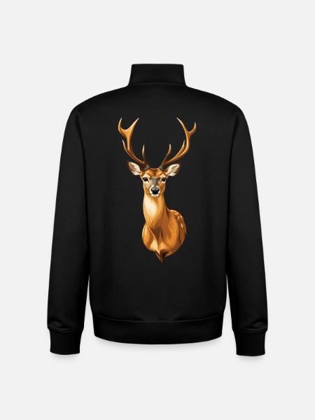 Magnificent fawn - Unisex Organic Zip Sweatshirt by Stanley/Stella - black