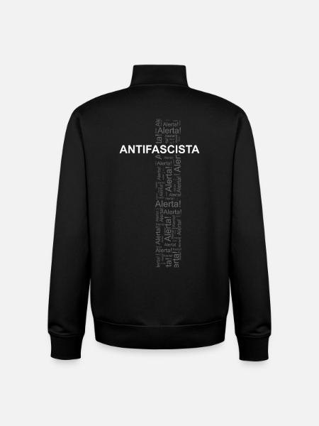 Alert! Antifascista! - Wortkunst - Unisex Organic Zip Sweatshirt von Stanley/Stella - Schwarz