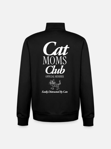 Cat Moms Club - Unisex Organic Zip Sweatshirt by Stanley/Stella - black