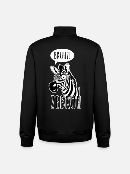 Zebra Bro - A ZeBRUH! - Unisex Organic Zip Sweatshirt by Stanley/Stella - black