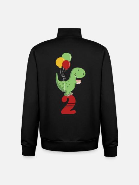 Anden Birthday Boy T Rex Dinosaur - Stanley/Stella unisex sweatshirt med lynlås i økologisk - sort