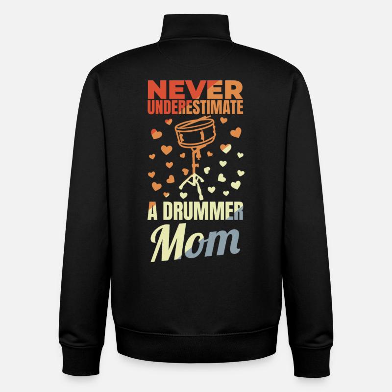 Batteur Mère - Sweat zippé unisexe en coton bio Stanley/Stella - noir