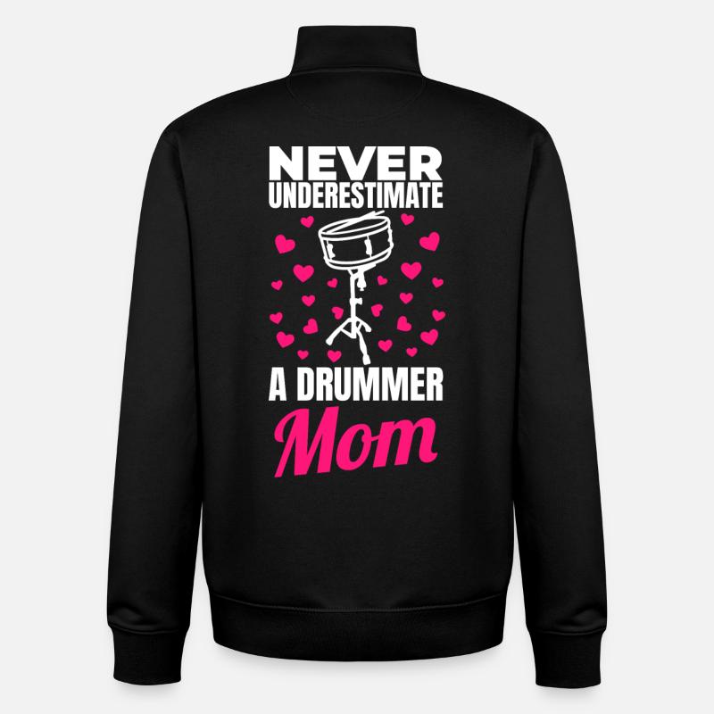 Mère batteuse - Sweat zippé unisexe en coton bio Stanley/Stella - noir