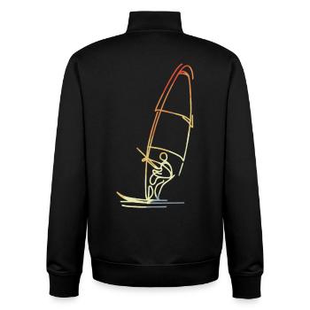 Windsurfer Skizze Vintage - Unisex Organic Zip Sweatshirt von Stanley/Stella - Schwarz - Hinten - AI Model Male 185 light (185cm)