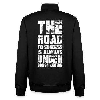 the road to success is always under construction - Unisex Organic Zip Sweatshirt von Stanley/Stella - Schwarz - Hinten - AI Model Male 185 light (185cm)