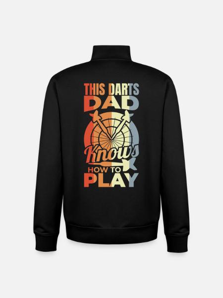 Darts player father - Unisex Organic Zip Sweatshirt by Stanley/Stella - black
