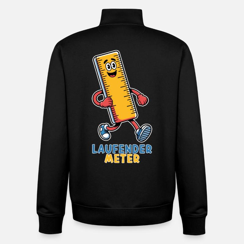 Laufender Meter klein lustig Zwerg Spitzname - Unisex Organic Zip Sweatshirt von Stanley/Stella - Schwarz