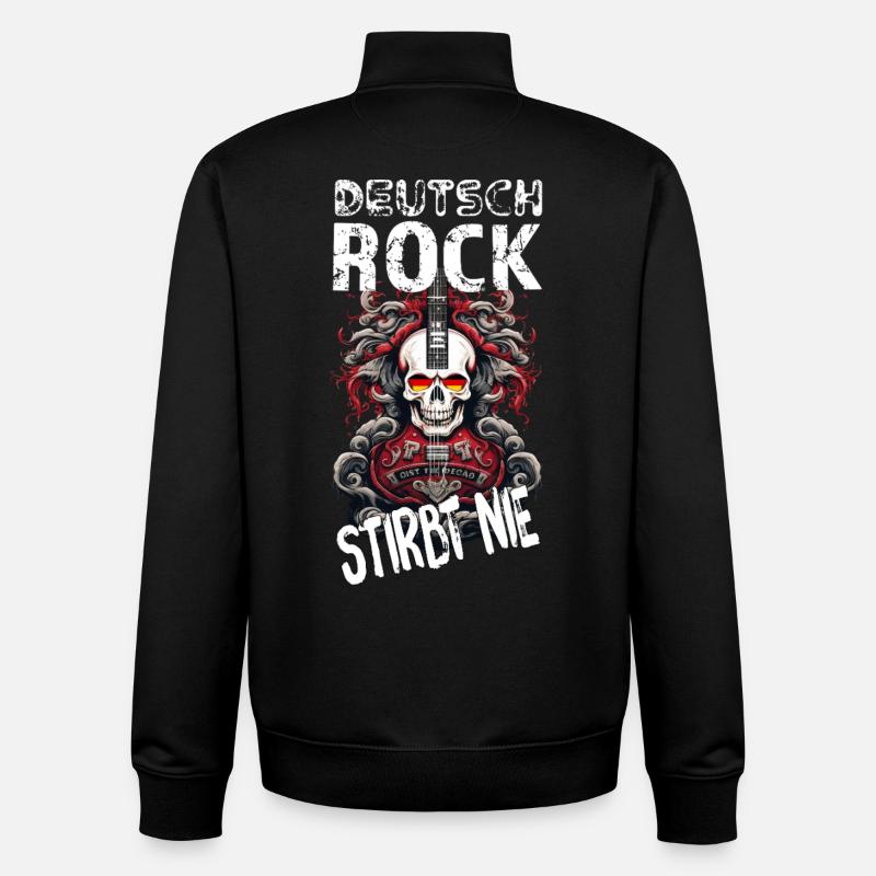 German Rock Never Dies - Unisex Organic Zip Sweatshirt by Stanley/Stella - black