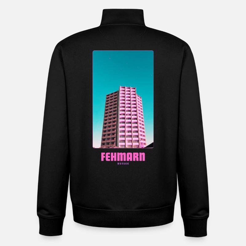 Fehmarn _ Ostsee  - Unisex Organic Zip Sweatshirt von Stanley/Stella - Schwarz