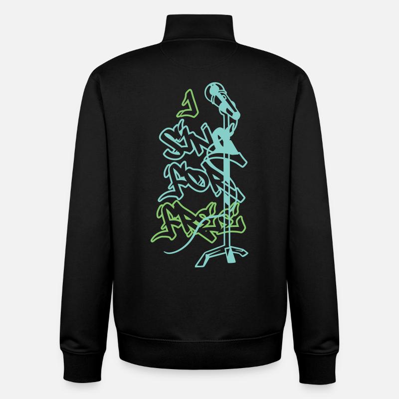 Ich Singe Kostenlos - Unisex Organic Zip Sweatshirt von Stanley/Stella - Schwarz