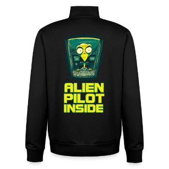 Alien on Board - Unisex Organic Zip Sweatshirt von Stanley/Stella - Schwarz - Hinten - AI Model Male 185 light (185cm)