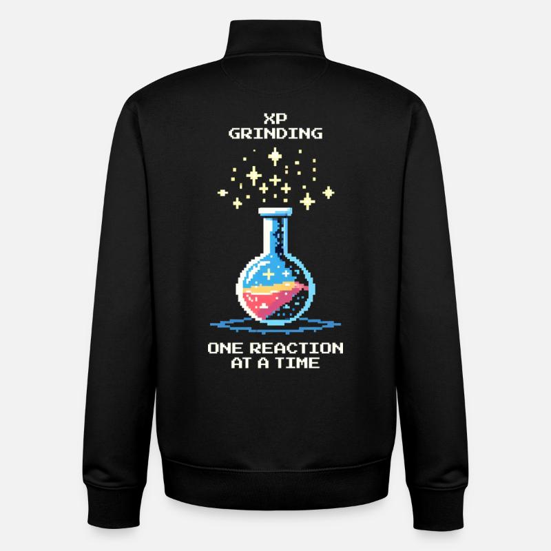Broyage XP – réaction par réaction | Chimie - Sweat zippé unisexe en coton bio Stanley/Stella - noir
