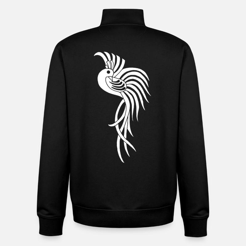 Weißer Vogel des Paradieses - Unisex Organic Zip Sweatshirt von Stanley/Stella - Schwarz