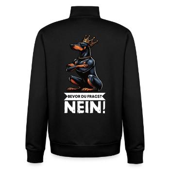 Before You Ask Doberman Doberman Owner - Unisex Organic Zip Sweatshirt by Stanley/Stella - black - Back - AI Model Male 185 light (185cm)