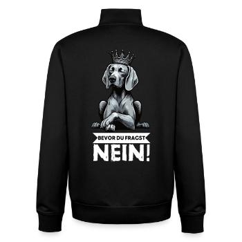 Bevor Du Fragst Nein Weimaraner Weimaranerbesitzer - Unisex Organic Zip Sweatshirt von Stanley/Stella - Schwarz - Hinten - AI Model Male 185 light (185cm)