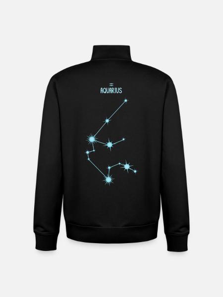 Wassermann-Tierkreiszeichen Stern Sternbild Blau - Unisex Organic Zip Sweatshirt von Stanley/Stella - Schwarz