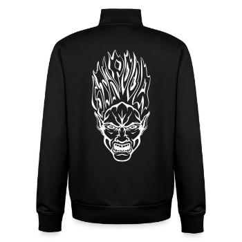 Stapooa démone1 - Sweat zippé unisexe en coton bio Stanley/Stella - noir - Dos - AI Model Male 185 light (185cm)
