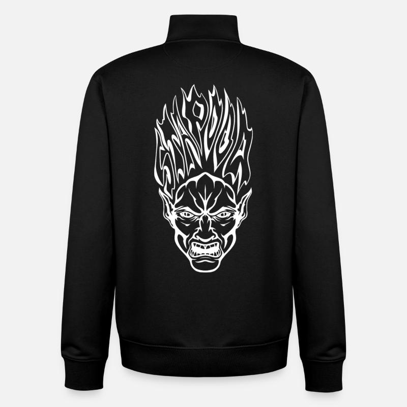 Stapooa dämon1 - Unisex Organic Zip Sweatshirt von Stanley/Stella - Schwarz