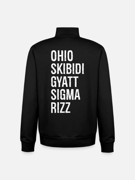 ohio skibidi gyatt sigma rizz - Unisex genser med glidelås i økologisk bomull Stanley/Stella - svart