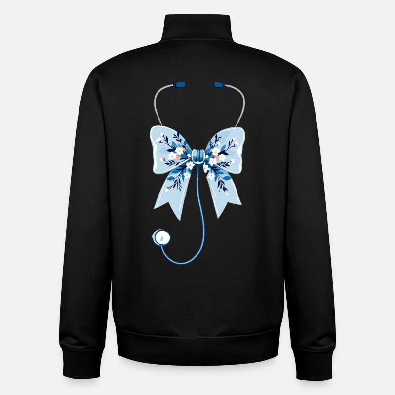 Nurse, Stethoscope, Loop - Unisex Organic Zip Sweatshirt by Stanley/Stella - black