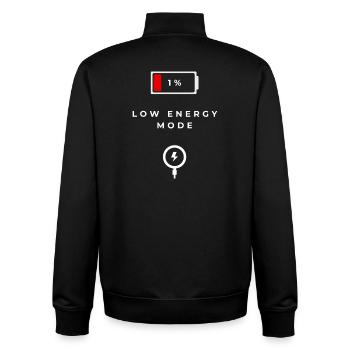 Low Energy Mode Graphics - Unisex Organic Zip Sweatshirt by Stanley/Stella - black - Back - AI Model Male 185 light (185cm)