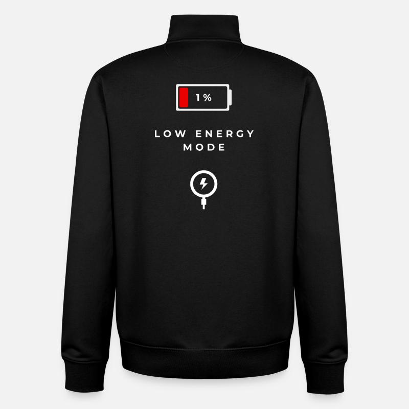 Low Energy Mode Graphics - Unisex Organic Zip Sweatshirt by Stanley/Stella - black