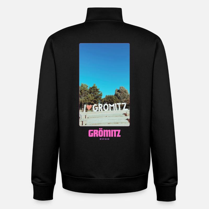 Grömitz _ Ostsee - Unisex Organic Zip Sweatshirt von Stanley/Stella - Schwarz