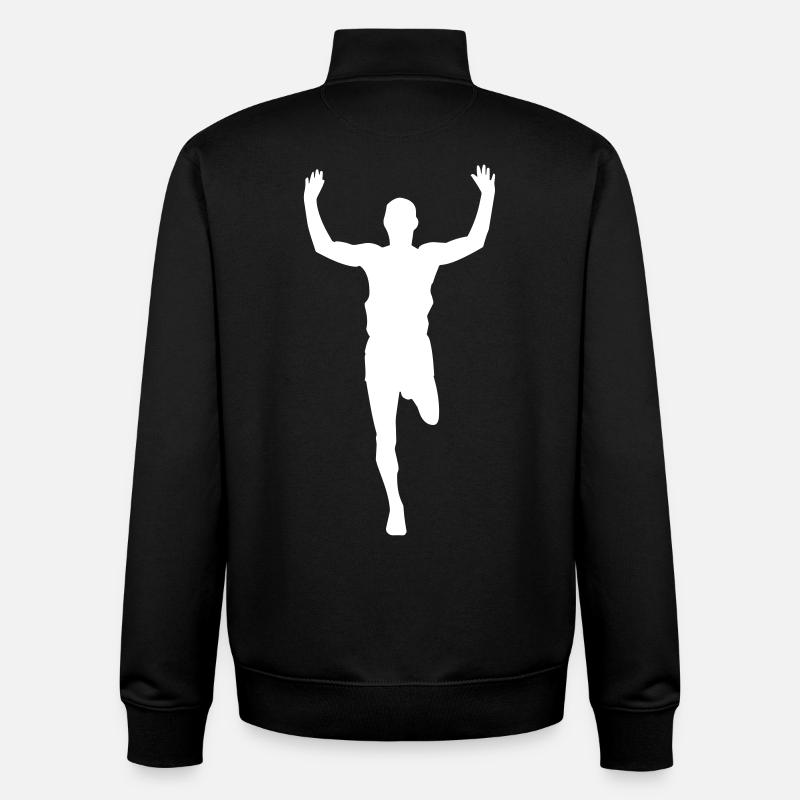 Marathon - Marathonläufer - Unisex Organic Zip Sweatshirt von Stanley/Stella - Schwarz