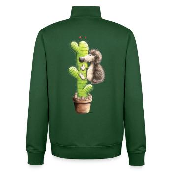 Igel in Love - Unisex Organic Zip Sweatshirt von Stanley/Stella - Flaschengrün - Hinten - AI Model Male 185 dark (185cm)