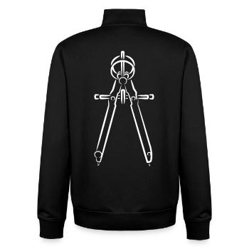 Zirkel Skizze - Unisex Organic Zip Sweatshirt von Stanley/Stella - Schwarz - Hinten - AI Model Male 185 light (185cm)