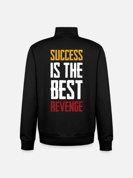 success is the best revenge - Unisex Organic Zip Sweatshirt by Stanley/Stella - black
