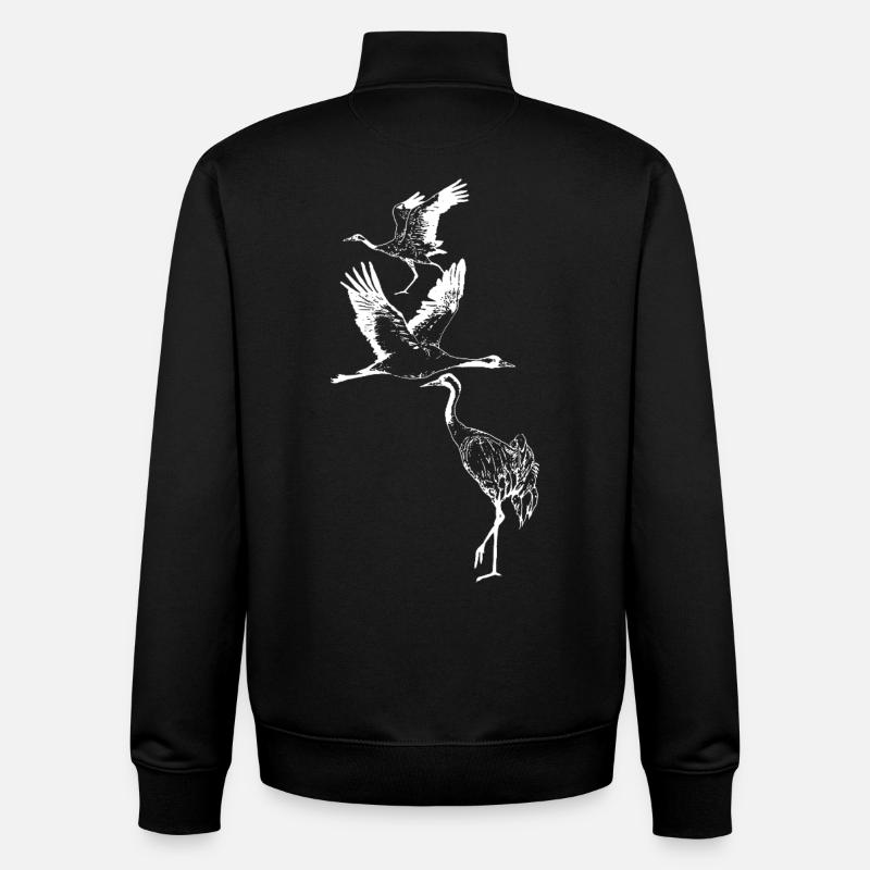 KRÄNE - Unisex Organic Zip Sweatshirt von Stanley/Stella - Schwarz