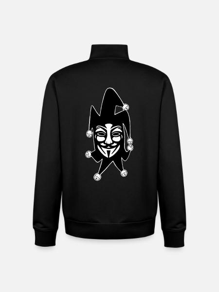 Bouffon anonyme - Sweat zippé unisexe en coton bio Stanley/Stella - noir