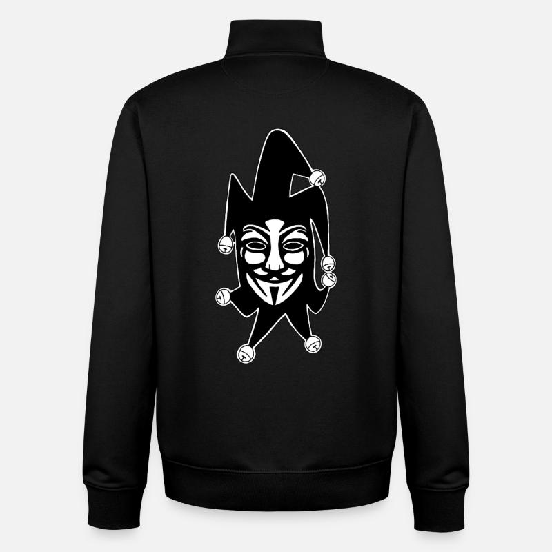 Bouffon anonyme - Sweat zippé unisexe en coton bio Stanley/Stella - noir