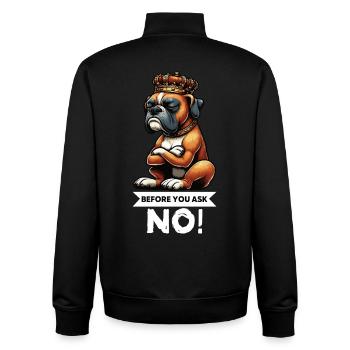 Before You Ask Boxer Boxer Owner Boxer Lovers - Unisex Organic Zip Sweatshirt by Stanley/Stella - black - Back - AI Model Male 185 light (185cm)