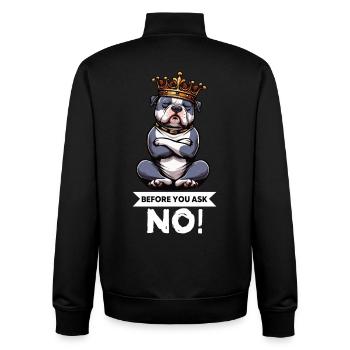 Before You Ask American Bully Bully Pit Bullys - Unisex Organic Zip Sweatshirt by Stanley/Stella - black - Back - AI Model Male 185 light (185cm)