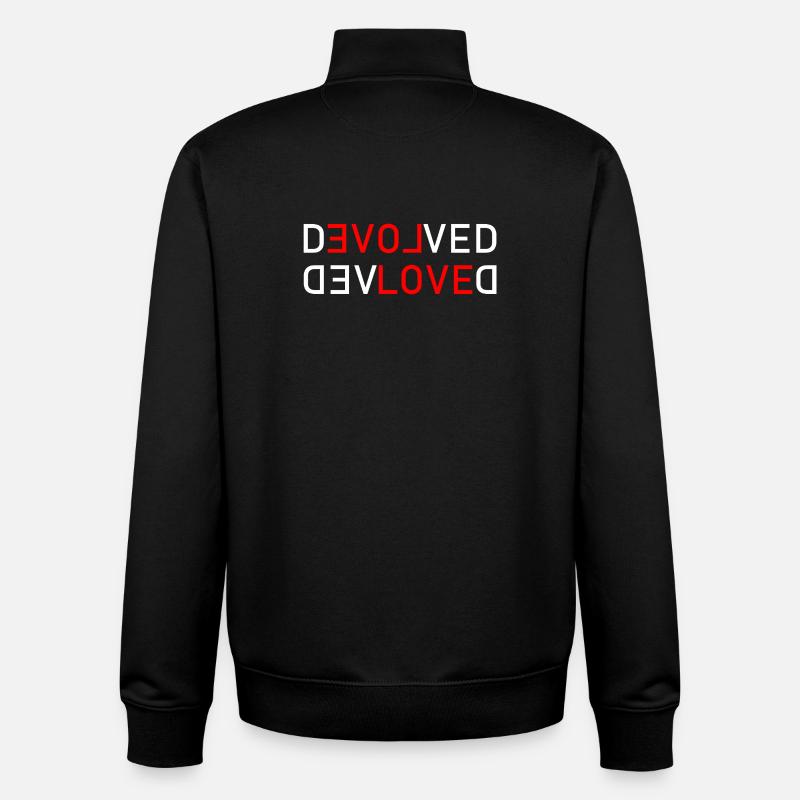 Love Devolved - Unisex Organic Zip Sweatshirt von Stanley/Stella - Schwarz