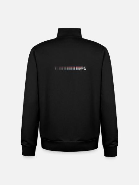 Rainbow Gradient Bicycle Silhouette - Unisex Organic Zip Sweatshirt by Stanley/Stella - black