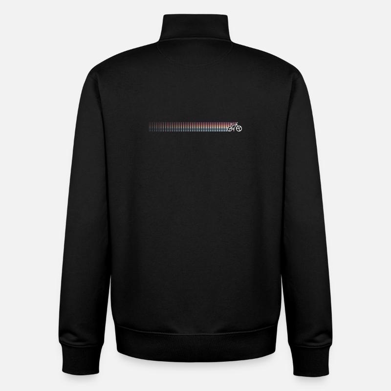 Gradient Barcode Sunset - Unisex Organic Zip Sweatshirt by Stanley/Stella - black