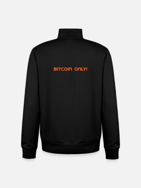Bitcoin only! - Unisex Organic Zip Sweatshirt by Stanley/Stella - black