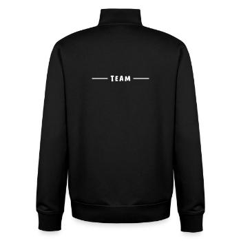 Ligne d’équipe - Sweat zippé unisexe en coton bio Stanley/Stella - noir - Dos - AI Model Male 185 light (185cm)
