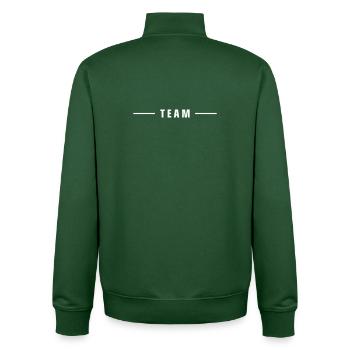 Team Line - Unisex Organic Zip Sweatshirt by Stanley/Stella - bottle green - Back - AI Model Male 185 dark (185cm)