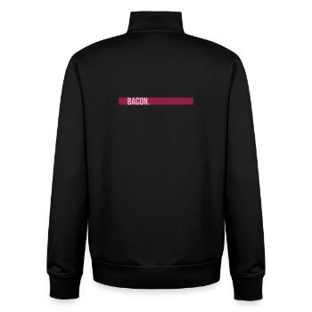 Bacon Speck Lebensmittel Lustig Fleisch Foodie - Unisex Organic Zip Sweatshirt von Stanley/Stella - Schwarz - Hinten - AI Model Male 185 light (185cm)