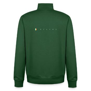 Drapeau de l’Irlande - Sweat zippé unisexe en coton bio Stanley/Stella - vert bouteille - Dos - AI Model Male 185 dark (185cm)