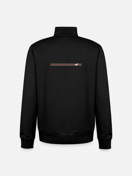Bunter Streifenwindhund - Unisex Organic Zip Sweatshirt von Stanley/Stella - Schwarz