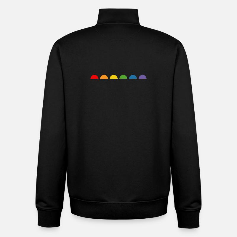 Rainbow Fun Halbkreis - Unisex Organic Zip Sweatshirt von Stanley/Stella - Schwarz