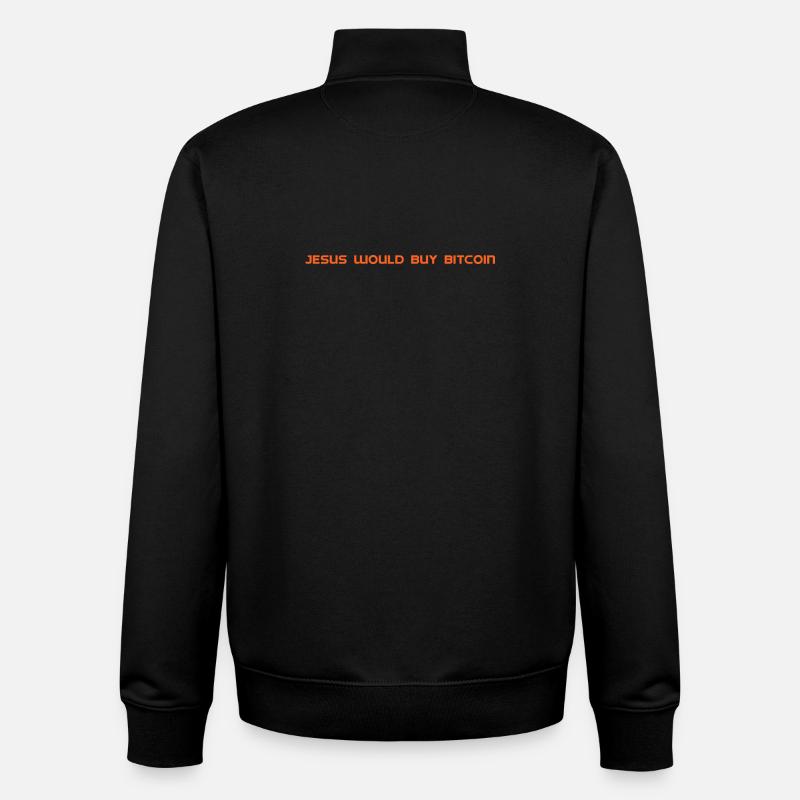 Jésus achèterait des bitcoins - Sweat zippé unisexe en coton bio Stanley/Stella - noir