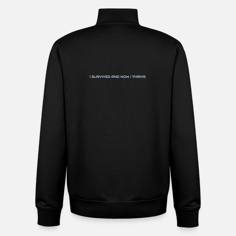 I_survived_and_now_I_thrive - Unisex Organic Zip Sweatshirt von Stanley/Stella - Schwarz