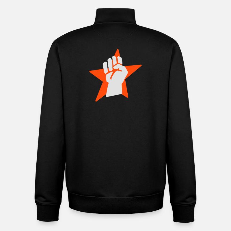 fist faust - Sweat zippé unisexe en coton bio Stanley/Stella - noir