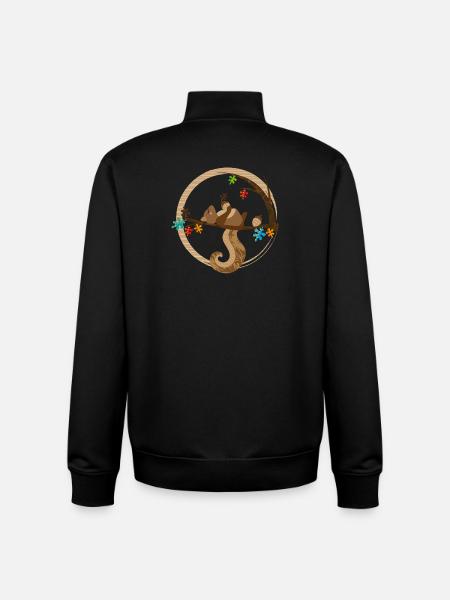 A squirrel is sleeping - Unisex Organic Zip Sweatshirt by Stanley/Stella - black